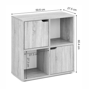 pak-184-000114-4 ΒΙΒΛΙΟΘΗΚΗ BOOKEL PAKOWORLD ΣΕ SONOMA ΑΠΟΧΡΩΣΗ 59.6X27.5X60.4ΕΚ