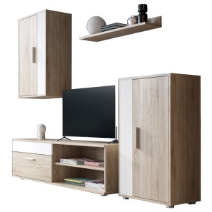 pak-192-000001 ΣΥΝΘΕΤΟ ΣΑΛΟΝΙΟΥ ZAFIRA PAKOWORLD SONOMA-ΛΕΥΚΟ 190X35X190ΕΚ