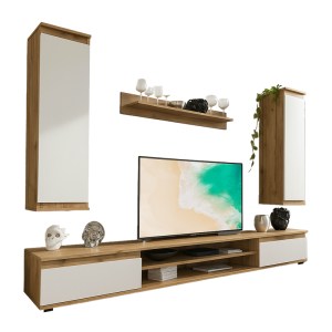 pak-192-000025 ΣΥΝΘΕΤΟ ΣΑΛΟΝΙΟΥ SANDRO PAKOWORLD ΚΑΡΥΔΙ-ΛΕΥΚΟ 175X37X160ΕΚ