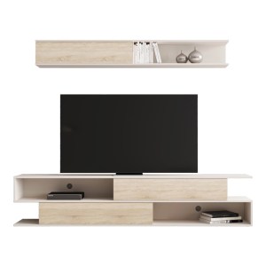 pak-192-000045-1 ΣΥΝΘΕΤΟ ΣΑΛΟΝΙΟΥ BRICK PAKOWORLD ΣΕ OAK-ΚΡΕΜ ΑΠΟΧΡΩΣΗ 240X40X50.4ΕΚ