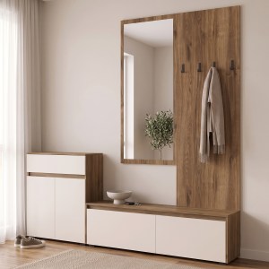 pak-192-000073 ΕΠΙΠΛΟ ΕΙΣΟΔΟΥ ANSIA PAKOWORLD ΚΑΡΥΔΙ OAK 210X44,7X175ΕΚ