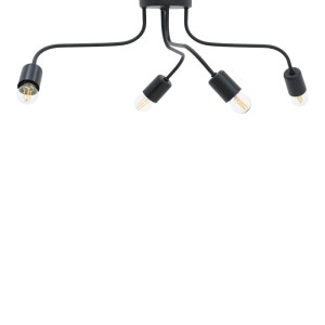 pak-193-000117 ΦΩΤΙΣΤΙΚΟ ΟΡΟΦΗΣ ΠΟΛΥΦΩΤΟ LUCHTER PAKOWORLD Ε27 ΜΕΤΑΛΛΟ ΜΑΥΡΟ 60X60X15ΕΚ