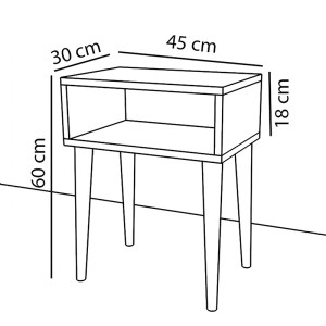 pak-197-000125-2 ΚΟΜΟΔΙΝΟ HANK PAKOWORLD ΛΕΥΚΟ-ΚΑΡΥΔΙ 45X30X60ΕΚ