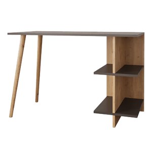 pak-197-000274 ΓΡΑΦΕΙΟ ΕΡΓΑΣΙΑΣ VOLET PAKOWORLD ΣΕ OAK- ΑΝΘΡΑΚΙ ΑΠΟΧΡΩΣΗ 114X56X76ΕΚ