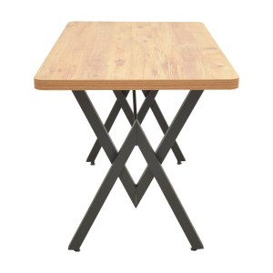 pak-197-000321-3 ΤΡΑΠΕΖΙ VERTEX PAKOWORLD OAK ΜΕ ΜΑΥΡΑ ΜΕΤΑΛΛΙΚΑ ΠΟΔΙΑ 110X70X72ΕΚ