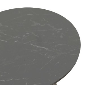 pak-197-000326-2 ΤΡΑΠΕΖΙ ROGUE PAKOWORLD ΜΑΥΡΟ ΕΦΕ ΜΑΡΜΑΡΟΥ ΜΕ ΜΑΥΡΑ ΜΕΤΑΛΛΙΚΑ ΠΟΔΙΑ Φ70X72ΕΚ