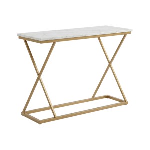 pak-197-000339-1 ΚΟΝΣΟΛΑ GLIMMER PAKOWORLD ΛΕΥΚΟ ΜΑΡΜΑΡΟΥ ΜΕ ΧΡΥΣΟ ΜΕΤΑΛΛΟ 100X30X80ΕΚ