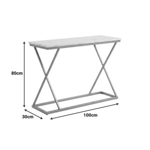 pak-197-000339-2 ΚΟΝΣΟΛΑ GLIMMER PAKOWORLD ΛΕΥΚΟ ΜΑΡΜΑΡΟΥ ΜΕ ΧΡΥΣΟ ΜΕΤΑΛΛΟ 100X30X80ΕΚ