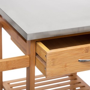 pak-199-000130-4 ΤΡΟΛΕΙ-ΡΑΦΙΕΡΑ 7ΟΡΟΦΗ ESLA PAKOWORLD BAMBOO ΦΥΣΙΚΟ-ΛΕΥΚΟ 73,5X37X86ΕΚ