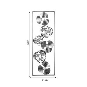 pak-199-000562-3 ΔΙΑΚΟΣΜΗΤΙΚΟ ΤΟΙΧΟΥ BLOMMA PAKOWORLD ΑΝΤΙΚΕ ΧΡΥΣΟ ΜΕΤΑΛΛΟ 31X3.5X90ΕΚ