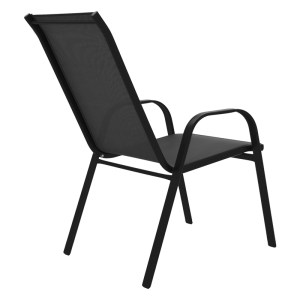 pak-200-000305-2 ΤΡΑΠΕΖΑΡΙΑ CALAN-WATSON ΣΕΤ 3ΤΕΜ PAKOWORLD ΜΕΤΑΛΛΟ ΜΑΥΡΟ-TEXTILENE ΜΑΥΡΟ Φ60X70ΕΚ