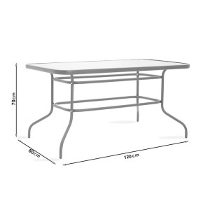 pak-200-000314-4 ΤΡΑΠΕΖΑΡΙΑ ENSURE-CALAN I ΣΕΤ 5ΤΕΜ PAKOWORLD ΜΕΤΑΛΛΟ ΛΕΥΚΟ-ΚΑΦΕ TEXTILENE 120X70X70ΕΚ