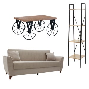 pak-200-000613 ΦΟΙΤΗΤΙΚΟ ΠΑΚΕΤΟ ΕΠΙΠΛΩΝ ΣΑΛΟΝΙΟΥ LIVING 6 PAKOWORLD ΣΕΤ 3 ΤΜΧ