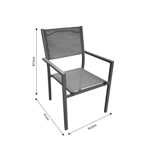 pak-200-000831-11 ΤΡΑΠΕΖΑΡΙΑ MOLY-KLITON B ΣΕΤ 7ΤΕΜ PAKOWORLD ΑΛΟΥΜΙΝΙΟΥ ΚΑΙ ΑΝΘΡΑΚΙ TEXTILENE 150X80X74ΕΚ