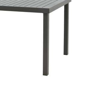 pak-200-000883-10 ΤΡΑΠΕΖΑΡΙΑ NAOKI-KLITON I ΣΕΤ 5ΤΕΜ PAKOWORLD ΑΝΘΡΑΚΙ ΑΛΟΥΜΙΝΙΟ ΚΑΙ PE RATTAN ΣΕ ΜΑΥΡΗ ΑΠΟΧΡΩΣΗ 150X80X74ΕΚ