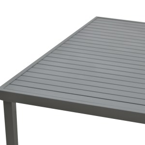 pak-200-000883-9 ΤΡΑΠΕΖΑΡΙΑ NAOKI-KLITON I ΣΕΤ 5ΤΕΜ PAKOWORLD ΑΝΘΡΑΚΙ ΑΛΟΥΜΙΝΙΟ ΚΑΙ PE RATTAN ΣΕ ΜΑΥΡΗ ΑΠΟΧΡΩΣΗ 150X80X74ΕΚ