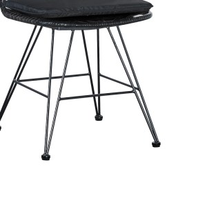 pak-200-000884-4 ΤΡΑΠΕΖΑΡΙΑ NAOKI-KLITON II ΣΕΤ 7ΤΕΜ PAKOWORLD ΑΝΘΡΑΚΙ ΑΛΟΥΜΙΝΙΟ ΚΑΙ PE RATTAN ΣΕ ΜΑΥΡΗ ΑΠΟΧΡΩΣΗ 150X80X74ΕΚ