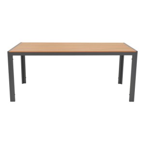 pak-200-000911-2 ΤΡΑΠΕΖΑΡΙΑ NARES-AZELIE ΣΕΤ 5ΤΕΜ PAKOWORLD ΑΝΘΡΑΚΙ ΑΛΟΥΜΙΝΙΟ ΚΑΙ PLYWOOD ΣΕ ΦΥΣΙΚΗ ΑΠΟΧΡΩΣΗ 180X90X72.5ΕΚ