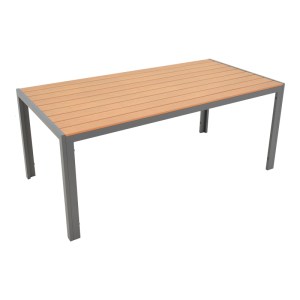 pak-200-000911-3 ΤΡΑΠΕΖΑΡΙΑ NARES-AZELIE ΣΕΤ 5ΤΕΜ PAKOWORLD ΑΝΘΡΑΚΙ ΑΛΟΥΜΙΝΙΟ ΚΑΙ PLYWOOD ΣΕ ΦΥΣΙΚΗ ΑΠΟΧΡΩΣΗ 180X90X72.5ΕΚ