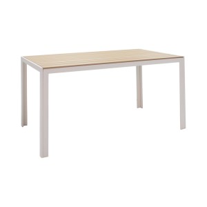 pak-200-000928-1 ΤΡΑΠΕΖΑΡΙΑ NARES-AZELIE A ΣΕΤ 5ΤΕΜ PAKOWORLD ΛΕΥΚΟ ΑΛΟΥΜΙΝΙΟ ΚΑΙ PLYWOOD ΣΕ ΦΥΣΙΚΗ ΑΠΟΧΡΩΣΗ 140X80X72.5ΕΚ