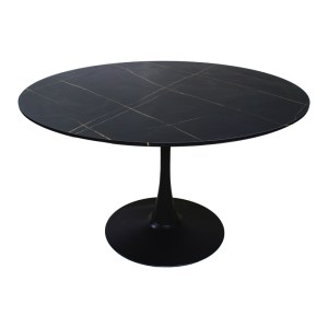 pak-200-001027-5 ΤΡΑΠΕΖΑΡΙΑ GASTON-BALOU PAKOWORLD ΣΕΤ 5ΤΕΜ PP-MDF ΣΕ ΜΑΥΡΗ-ΦΥΣΙΚΗ ΑΠΟΧΡΩΣΗ Φ120X73ΕΚ