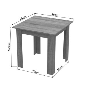 pak-200-001163-10 ΤΡΑΠΕΖΑΡΙΑ MANKA-PARKER PAKOWORLD ΣΕΤ 3ΤΕΜ MDF ΣΕ ΜΑΥΡΗ-SONOMA TRUFFLE ΑΠΟΧΡΩΣΗ 80X80X77ΕΚ