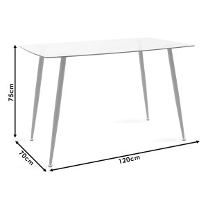 pak-200-001164-10 ΤΡΑΠΕΖΑΡΙΑ CHLOE-PARKER PAKOWORLD ΣΕΤ 5ΤΕΜ ΓΥΑΛΙΝΟ ΣΕ ΑΝΘΡΑΚΙ-ΦΥΣΙΚΗ ΑΠΟΧΡΩΣΗ 120X70X75ΕΚ