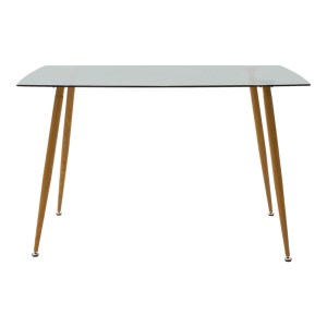 pak-200-001164-5 ΤΡΑΠΕΖΑΡΙΑ CHLOE-PARKER PAKOWORLD ΣΕΤ 5ΤΕΜ ΓΥΑΛΙΝΟ ΣΕ ΑΝΘΡΑΚΙ-ΦΥΣΙΚΗ ΑΠΟΧΡΩΣΗ 120X70X75ΕΚ
