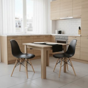 pak-200-001200 ΤΡΑΠΕΖΑΡΙΑ MANKA I-JULITA PAKOWORLD ΣΕΤ 3ΤΕΜ ΣΕ SONOMA-ΜΑΥΡΗ ΑΠΟΧΡΩΣΗ 80X80X77ΕΚ