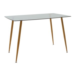 pak-200-001202-4 ΤΡΑΠΕΖΑΡΙΑ CHLOE-JULITA PAKOWORLD ΣΕΤ 5ΤΕΜ ΓΥΑΛΙΝΟ 8ΧΙΛ ΑΝΘΡΑΚΙ - ΠΟΔΙ ΦΥΣΙΚΟ 120X70X75ΕΚ