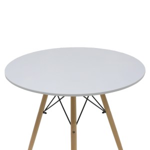 pak-200-001246-6 ΤΡΑΠΕΖΑΡΙΑ JULITA ΣΕΤ 5ΤΕΜ PAKOWORLD MDF ΚΑΙ ΞΥΛΟ ΟΞΙΑΣ ΣΕ ΛΕΥΚΗ-ΦΥΣΙΚΗ ΑΠΟΧΡΩΣΗ Φ80X73ΕΚ