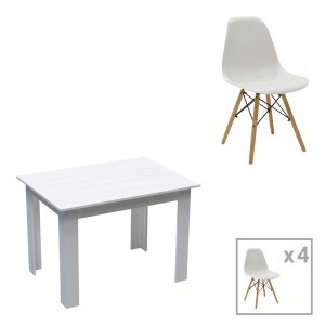 pak-200-001248 ΤΡΑΠΕΖΑΡΙΑ MANKA-JULITA PAKOWORLD ΣΕΤ 5ΤΕΜ ΣΕ ΛΕΥΚΗ ΑΠΟΧΡΩΣΗ 110X80X77ΕΚ