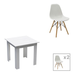 pak-200-001249 ΤΡΑΠΕΖΑΡΙΑ MANKA-JULITA PAKOWORLD ΣΕΤ 3ΤΕΜ ΣΕ ΛΕΥΚΗ ΑΠΟΧΡΩΣΗ 80X80X77ΕΚ