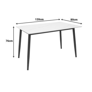 pak-200-001304-7 ΤΡΑΠΕΖΑΡΙΑ GUSTAS-GISELLE PAKOWORLD ΣΕΤ 5ΤΕΜ ΛΕΥΚΟ ΜΑΡΜΑΡΟΥ-ΓΚΡΙ ΒΕΛΟΥΔΟ 120X80X76ΕΚ