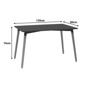 pak-200-001415-8 ΤΡΑΠΕΖΑΡΙΑ NATALI-NOOR PAKOWORLD ΣΕΤ 5ΤΕΜ  MDF ΜΑΥΡΟ-ΠΟΔΙΑ ΦΥΣΙΚΟ 120X80X76ΕΚ