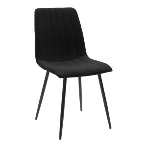 pak-200-001425-2 ΤΡΑΠΕΖΑΡΙΑ BALOU-NOOR PAKOWORLD ΣΕΤ 5ΤΕΜ MDF ΜΑΥΡΟ-ΥΦΑΣΜΑ ΜΑΥΡΟ Φ120X73ΕΚ