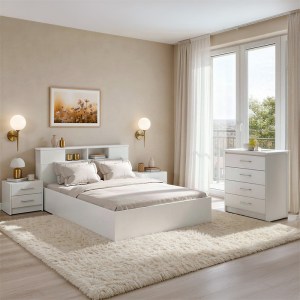 pak-200-001444 ΣΕΤ ΚΡΕΒΑΤΟΚΑΜΑΡΑΣ OLYMPUS WHITE ΜΕ ΚΡΕΒΑΤΙ 140X200ΕΚ ΣΕΤ 4ΤΕΜ