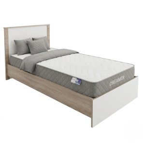 pak-200-001456-1 ΚΡΕΒΑΤΙ ΜΕ ΣΤΡΩΜΑ ATHOS-DREAMER PAKOWORLD SONOMA-ΛΕΥΚΟ 90X190ΕΚ