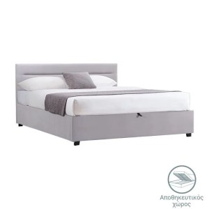 pak-200-001478-1 ΚΡΕΒΑΤΙ ΜΕ ΣΤΡΩΜΑ ΚΑΙ ΑΠΟΘΗΚΕΥΤΙΚΟ ΧΩΡΟ MOLITO-DREAMER PAKOWORLD ΒΕΛΟΥΔΟ ΓΚΡΙ 150X200ΕΚ