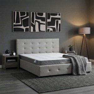 pak-200-001495 ΚΡΕΒΑΤΙ ΜΕ ΣΤΡΩΜΑ ΚΑΙ ΑΠΟΘΗΚΕΥΤΙΚΟ ΧΩΡΟ ROI-DREAMER PAKOWORLD PU ΓΚΡΙ 160X200ΕΚ