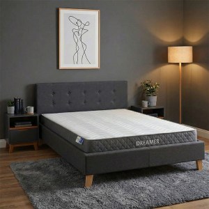 pak-200-001500 ΚΡΕΒΑΤΙ ΜΕ ΣΤΡΩΜΑ MAGO-DREAMER PAKOWORLD ΥΦΑΣΜΑ ΑΝΘΡΑΚΙ - ΞΥΛΙΝΟ ΠΟΔΙ ΣΕ ΦΥΣΙΚΗ ΑΠΟΧΡΩΣΗ 160X200ΕΚ