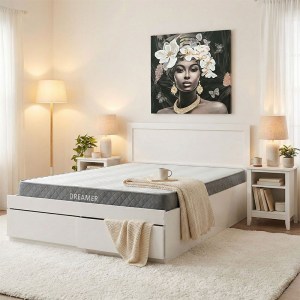 pak-200-001519 ΚΡΕΒΑΤΙ ΜΕ ΣΤΡΩΜΑ ΚΑΙ ΣΥΡΤΑΡΙ OLYMPUS-DREAMER PAKOWORLD ΛΕΥΚΟ 160X200ΕΚ