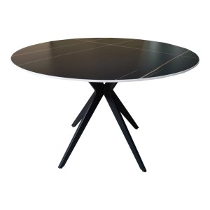 pak-200-001561-5 ΤΡΑΠΕΖΑΡΙΑ ΜΕ ΚΑΡΕΚΛΕΣ BELLA ΜΑΥΡΟ ΚΑΙ ΤΡΑΠΕΖΙ ORBITAL ΜΑΥΡΟ Φ120X76ΕΚ ΣΕΤ 5ΤΕΜ