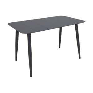 pak-200-001599-5 ΤΡΑΠΕΖΑΡΙΑ HEVEN VISTA PAKOWORLD ΣΕΤ 5ΤΕΜ ΜΑΥΡΟ ΑΛΟΥΜΙΝΙΟ 120X70X72ΕΚ