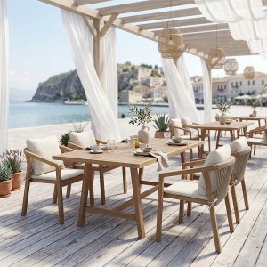 pak-200-001621 ΤΡΑΠΕΖΑΡΙΑ MALIBU PAKOWORLD ΣΕΤ 5ΤΕΜ ΜΑΣΙΦ ΞΥΛΟ ΑΚΑΚΙΑΣ 160X90X75ΕΚ