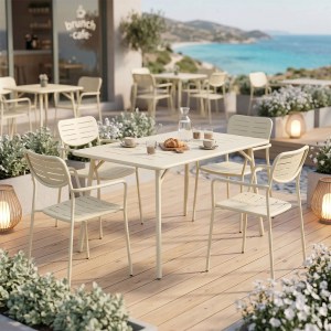 pak-200-001683 ΤΡΑΠΕΖΑΡΙΑ MORAJA DERABY PAKOWORLD ΣΕΤ 5ΤΕΜ ΚΡΕΜ ΜΕΤΑΛΛΟ 140X80X72ΕΚ