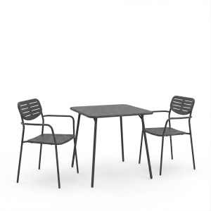 pak-200-001689-1 ΤΡΑΠΕΖΑΡΙΑ MORAJA DERABY PAKOWORLD ΣΕΤ 3ΤΕΜ ΜΑΥΡΟ ΜΕΤΑΛΛΟ 70X70X73ΕΚ
