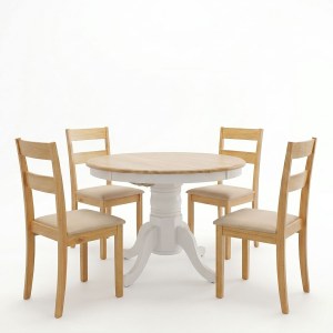 pak-200-001710-1 ΤΡΑΠΕΖΑΡΙΑ DALLAN LARS PAKOWORLD 5ΤΕΜ ΛΕΥΚΟ ΜΕ ΦΥΣΙΚΗ ΑΠΟΧΡΩΣΗ RUBBERWOOD Φ100(+38)X100X75ΕΚ