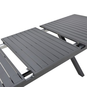 pak-200-001870-7 ΤΡΑΠΕΖΑΡΙΑ DAGYN VISTA PAKOWORLD ΣΕΤ 7ΤΕΜ ΑΝΘΡΑΚΙ ΑΛΟΥΜΙΝΙΟ 180-240X90X76ΕΚ