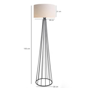 pak-202-000143-2 ΦΩΤΙΣΤΙΚΟ ΔΑΠΕΔΟΥ FIRDO I PAKOWORLD Ε27 ΥΦΑΣΜΑ ΚΡΕΜΑ-ΜΕΤΑΛΛΟ ΜΑΥΡΟ Φ38X121ΕΚ